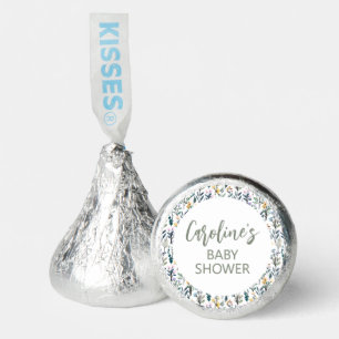 Cute Boho Watercolor Wildflower Baby Shower Custom Hershey®'s Kisses®
