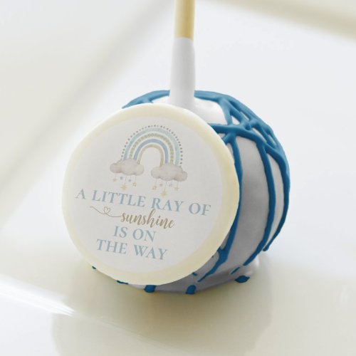 Cute Boho Whimsical Rainbow Boy Baby Shower  Cake Pops