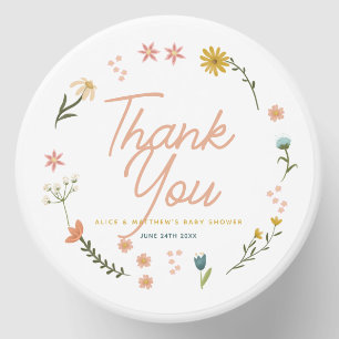 Cute Boho Wildflower Baby Shower Favor Mini Candle Favors