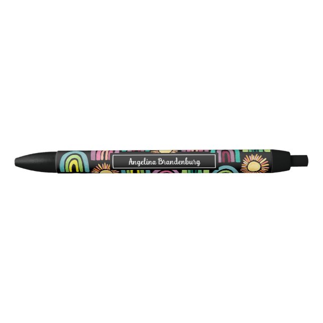 Cute Bold Suns & Rainbows Back to School Kids Pen (Front)