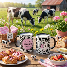 Cute “Bom Dia Muuuuu” Kawaii Cow Design