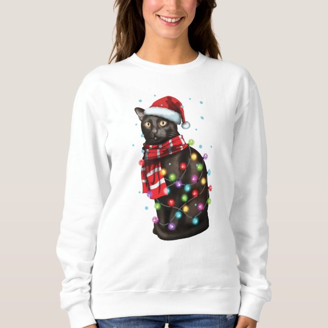 Cute Bombay Cat Funny Christmas Holiday Gifts Sweatshirt (Front)
