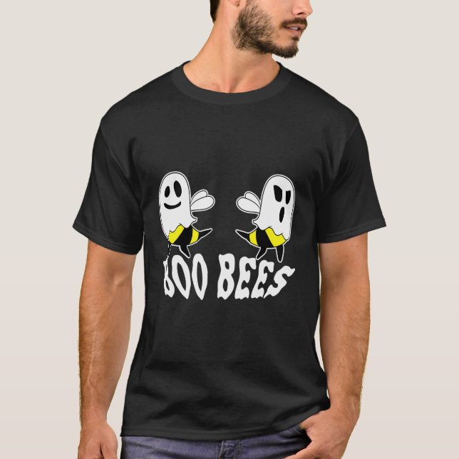 Cute Boo Bees Couples - Funny Halloween Costume Bo T-Shirt (Front)
