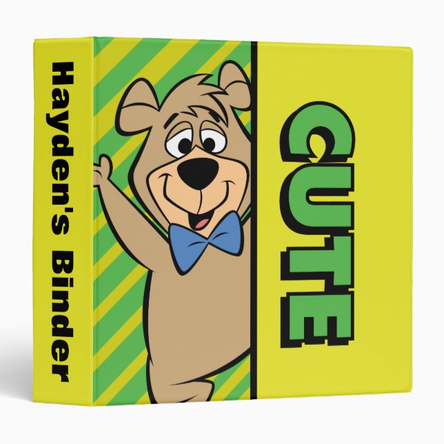 Cute Boo-Boo Bear 3 Ring Binder (Front/Spine)