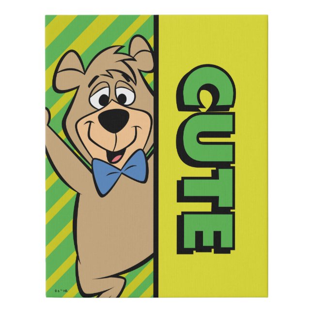 Cute Boo-Boo Bear Faux Canvas Print (Front)