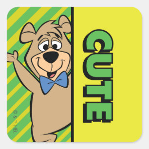 Cute Boo-Boo Bear Square Sticker