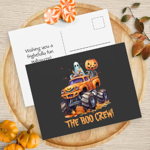 Cute Boo Crew Halloween Postcard for Kids