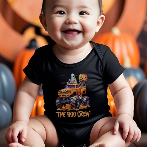 Cute Boo Crew Modern Family Matching Halloween Baby Bodysuit