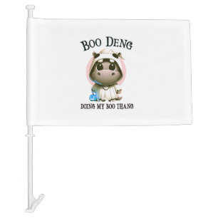 Cute BOO DENG My Moo Thang Halloween Costume Pink Car Flag