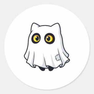 Cute Boo Ghost Cat Halloween Costume Sticker