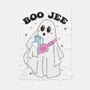 Cute Boo Ghost Funny Halloween Costume Boo Jee Gho Fleece Blanket