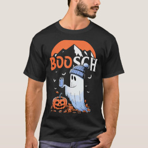 Cute Boo Ghost Halloween Pumpkin Beer Drinking Sok T-Shirt
