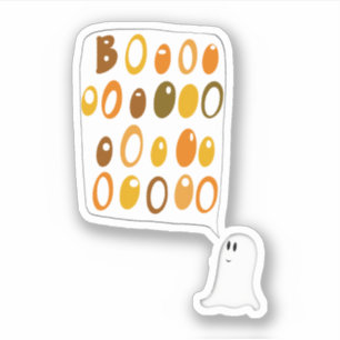 Cute BOO Ghost Halloween Sticker