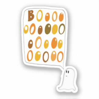 Cute BOO Ghost Halloween Sticker