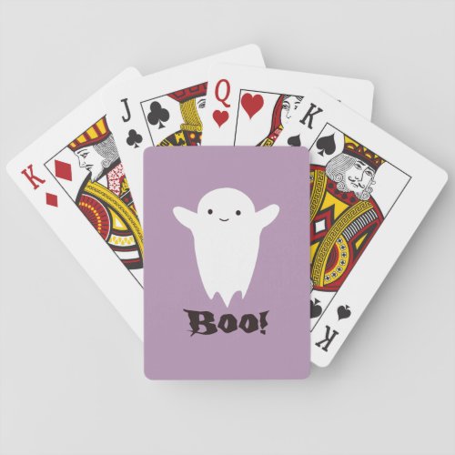 Cute Boo Ghost Poker Cards