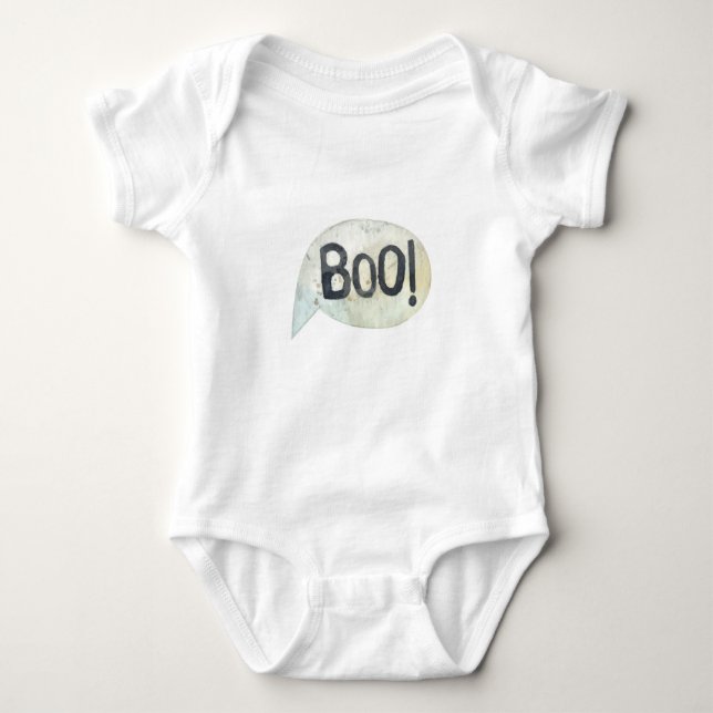 Cute Boo Halloween Costume Baby Bodysuit (Front)