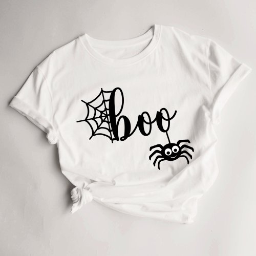 Cute Boo Halloween Womens T_Shirt