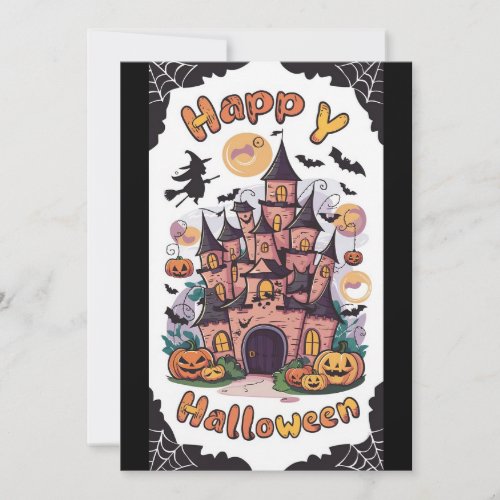 Cute Boo Happy Halloween Holiday Card