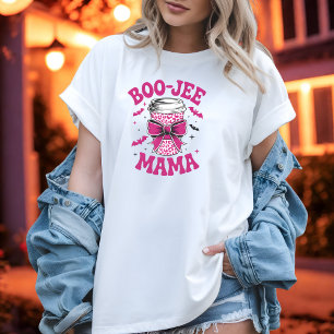 Cute Boo-Jee Mama Pink Cup with Bats and Stars T-Shirt