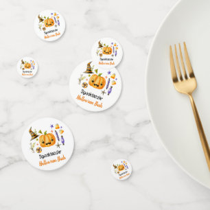 Cute Boo Pumpkin Spooktacular Halloween Bash Party Confetti