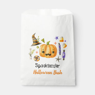 Cute Boo Pumpkin Spooktacular Halloween Bash Party Favor Bag