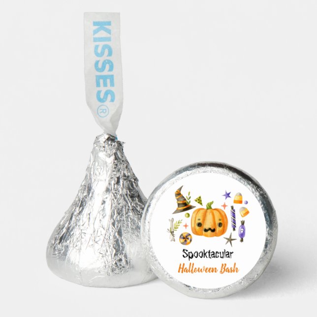 Cute Boo Pumpkin Spooktacular Halloween Bash Party Hershey®'s Kisses® (Front)