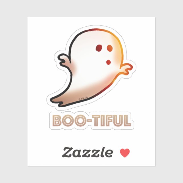 Cute Boo-tiful Halloween Ghost Art Sticker (Sheet)