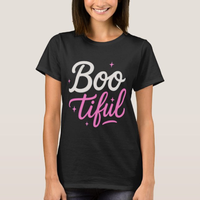 Cute Boo-tiful Halloween T-Shirt (Front)