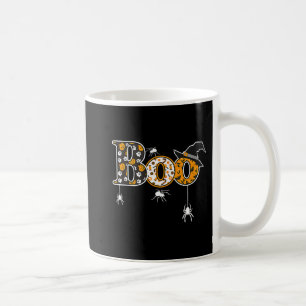 Cute Boo With Spiders And Witch Hat Halloween Coffee Mug