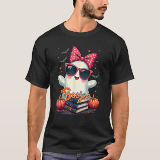 Cute Boojee Ghost with Books T-Shirt