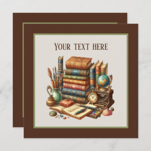 Cute book club party invitation