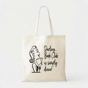 Cute Book Club Vintage Retro Bibliophile Reader Tote Bag