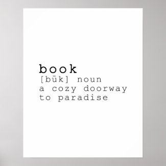 Cute Book Definition Quote Minimalist Poster