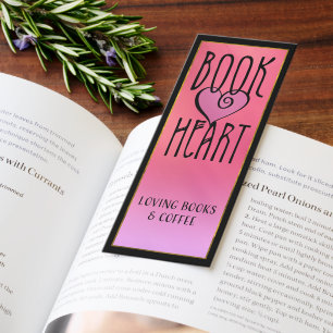 Cute Book Heart Bookmarks
