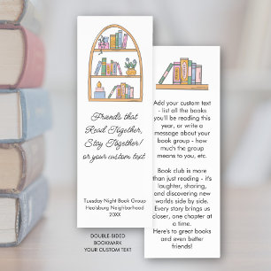 Cute Book lover, Book Group, Author, Custom Text Bookmarks