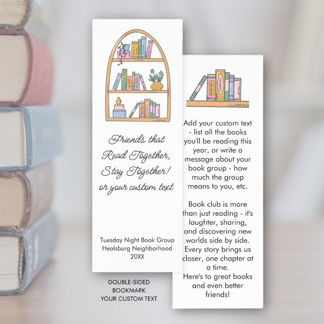 Cute Book lover, Book Group, Author, Custom Text Bookmarks (Creator Uploaded)