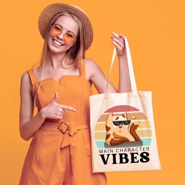 Cute Book Lover Main Character Vibes  Tote Bag (Creator Uploaded)