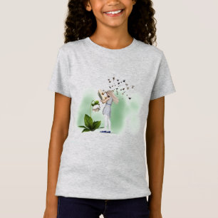 Cute book lover reading girl T-Shirt