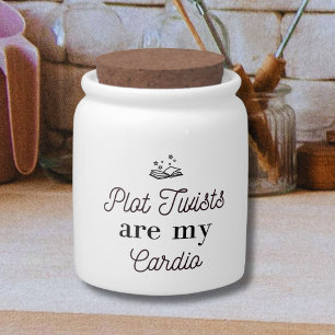 Cute Book Lovers Plot Twists Are My Cardio Candy Jar