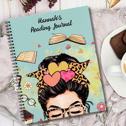 Cute Book Lovers Reading Journal Notebook