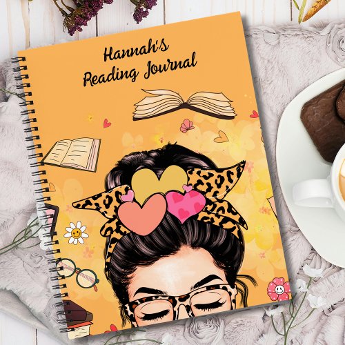 Cute Book Lovers Reading Journal Notebook