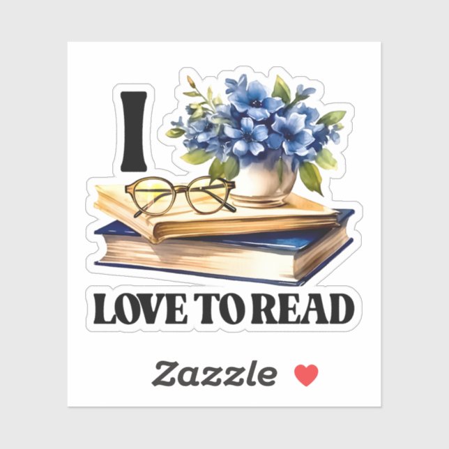Cute book lovers reading sticker (Sheet)