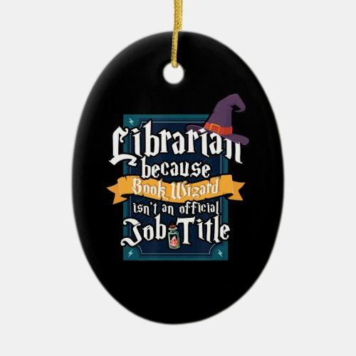 Cute Book Reading Lover Librarian Present Books Ceramic Ornament