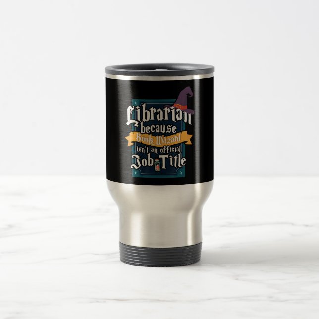 Cute Book Reading Lover Librarian Present Books Travel Mug (Center)
