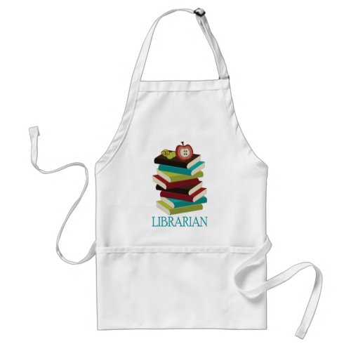 Cute Book Stack Librarian Gift Adult Apron