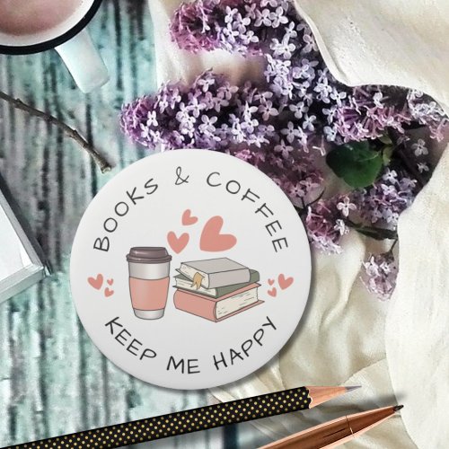 Cute Books and Coffee Lover  Eraser