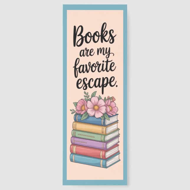 Cute Books With Quote Bookmarks (Front)