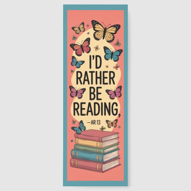 Cute Books With Quote Bookmarks (Front)
