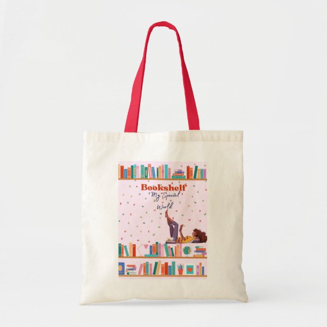 Cute Bookshelf  Tote Bag (Front)