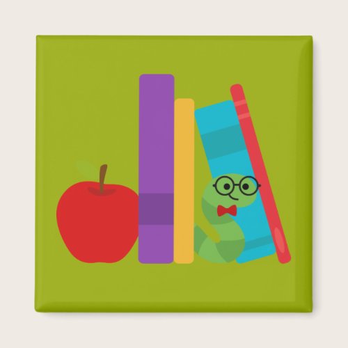 Cute bookworm children's design magnet Cute bookworm children's design magnet